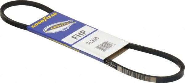 Continental ContiTech - Section 3L, 33" Outside Length, V-Belt - High Traction Rubber, Fractional HP, No. 3L330 - Industrial Tool & Supply