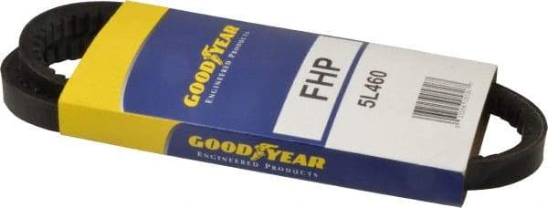 Continental ContiTech - Section 5L, 46" Outside Length, V-Belt - High Traction Rubber, Fractional HP, No. 5L460 - Industrial Tool & Supply