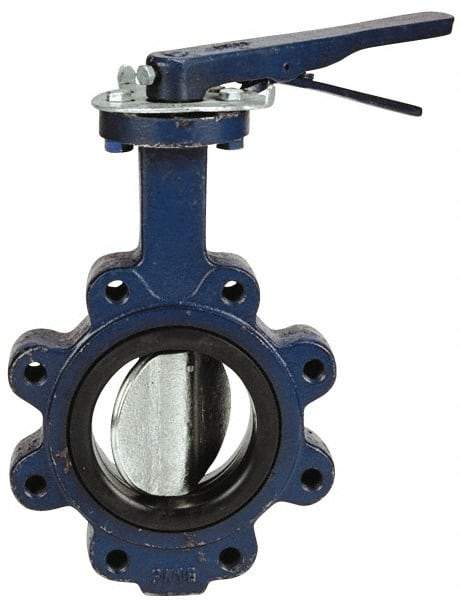 NIBCO - 2-1/2" Pipe, Lug Butterfly Valve - Lever Handle, Cast Iron Body, EPDM Seat, 200 WOG, Ductile Iron Disc, Stainless Steel Stem - Industrial Tool & Supply