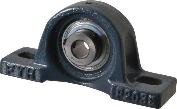 Value Collection - 4-7/8" OALBall Bearing Pillow Block - Cast Iron - Industrial Tool & Supply