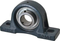 Value Collection - 6-3/4" OALBall Bearing Pillow Block - Cast Iron - Industrial Tool & Supply