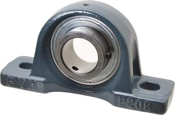 Value Collection - 7-1/8" OALBall Bearing Pillow Block - Cast Iron - Industrial Tool & Supply