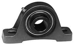 Value Collection - 6-3/16" OALBall Bearing Pillow Block - Cast Iron - Industrial Tool & Supply