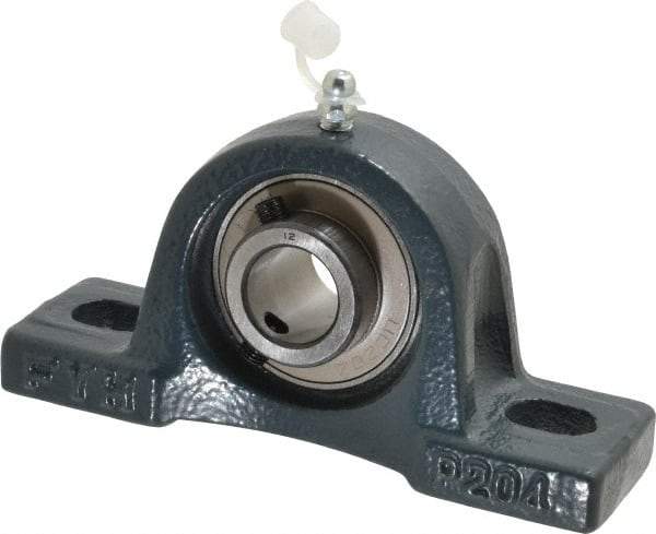 Value Collection - 5" OALBall Bearing Pillow Block - Cast Iron - Industrial Tool & Supply