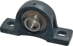 Value Collection - 5-1/2" OALBall Bearing Pillow Block - Cast Iron - Industrial Tool & Supply