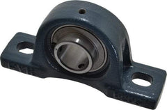 Value Collection - 5-1/2" OALBall Bearing Pillow Block - Cast Iron - Industrial Tool & Supply