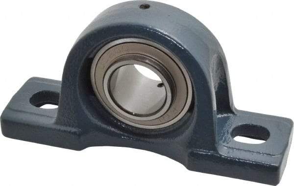 Value Collection - 6-3/16" OALBall Bearing Pillow Block - Cast Iron - Industrial Tool & Supply