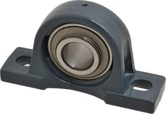 Value Collection - 6-3/4" OALBall Bearing Pillow Block - Cast Iron - Industrial Tool & Supply