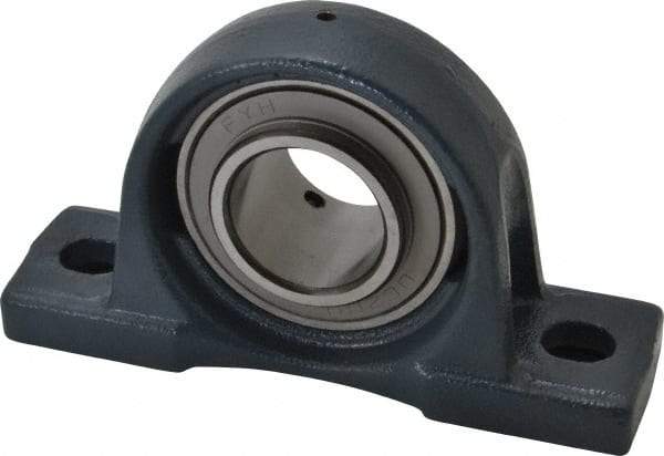 Value Collection - 7-3/8" OALBall Bearing Pillow Block - Cast Iron - Industrial Tool & Supply