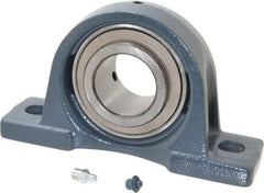 Value Collection - 8-13/16" OALBall Bearing Pillow Block - Cast Iron - Industrial Tool & Supply