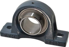 Value Collection - 9-1/2" OALBall Bearing Pillow Block - Cast Iron - Industrial Tool & Supply