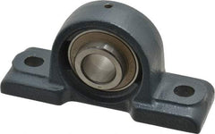 Value Collection - 5-1/2" OALBall Bearing Pillow Block - Cast Iron - Industrial Tool & Supply