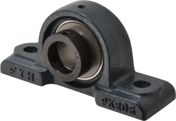 Value Collection - 5-1/2" OALBall Bearing Pillow Block - Cast Iron - Industrial Tool & Supply