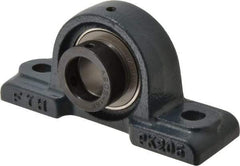 Value Collection - 5-1/2" OALBall Bearing Pillow Block - Cast Iron - Industrial Tool & Supply
