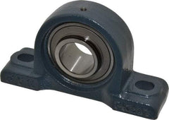 Value Collection - 6-3/4" OALBall Bearing Pillow Block - Cast Iron - Industrial Tool & Supply