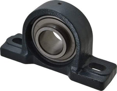 Value Collection - 7-1/8" OALBall Bearing Pillow Block - Cast Iron - Industrial Tool & Supply