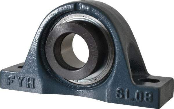 Value Collection - 7-1/8" OALBall Bearing Pillow Block - Cast Iron - Industrial Tool & Supply