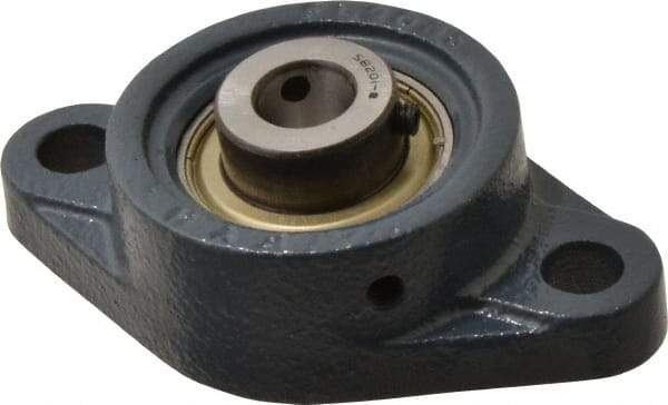 Value Collection - 3-7/8" OALBall Bearing Pillow Block - Cast Iron - Industrial Tool & Supply