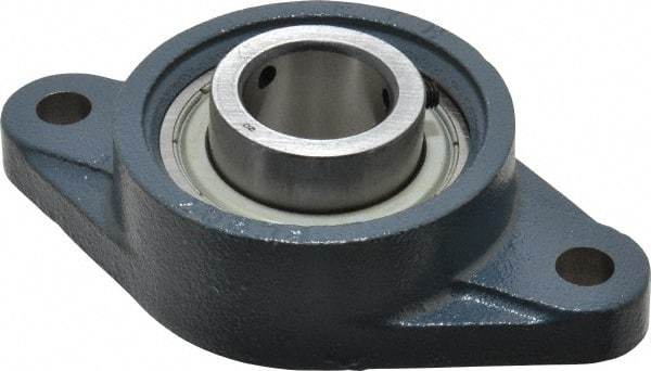 Value Collection - 6-1/8" OALBall Bearing Pillow Block - Cast Iron - Industrial Tool & Supply