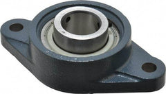 Value Collection - 6-1/8" OALBall Bearing Pillow Block - Cast Iron - Industrial Tool & Supply