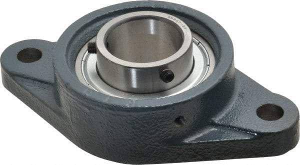 Value Collection - 6-1/8" OALBall Bearing Pillow Block - Cast Iron - Industrial Tool & Supply