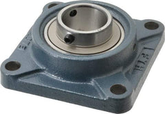 Value Collection - 4-5/8" OALBall Bearing Pillow Block - Cast Iron - Industrial Tool & Supply