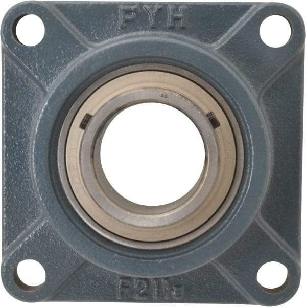Value Collection - 6-3/8" OALBall Bearing Pillow Block - Cast Iron - Industrial Tool & Supply