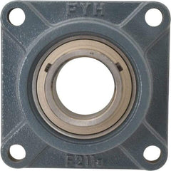 Value Collection - 6-3/8" OALBall Bearing Pillow Block - Cast Iron - Industrial Tool & Supply