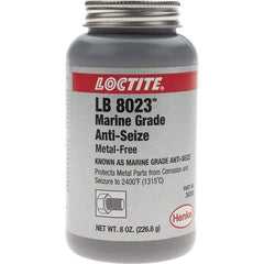 Loctite - 8 oz Brush Top Marine Grade Anti-Seize Lubricant - Calcium Sulfonate, 2,400°F - Industrial Tool & Supply