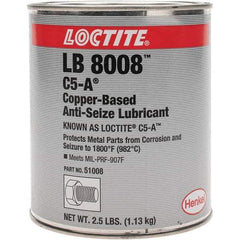 Loctite - 2.5 Lb Can Anti-Seize Lubricant - Copper, 1,800°F - Industrial Tool & Supply