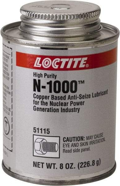 Loctite - 8 oz Brush Top Anti-Seize Lubricant - Copper, 1,800°F, Copper - Industrial Tool & Supply