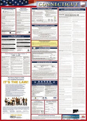 NMC - 24" Wide x 40" High Laminated Paper Labor Law Information Poster - Connecticut Jurisdiction, 0.03" Thick, English - Industrial Tool & Supply