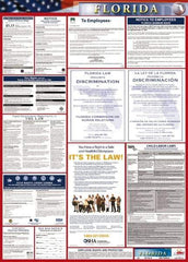 NMC - 24" Wide x 40" High Laminated Paper Labor Law Information Poster - Florida Jurisdiction, 0.03" Thick, English - Industrial Tool & Supply