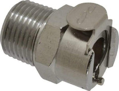 CPC Colder Products - 3/8 NPT Brass, Quick Disconnect, Valved Coupling Body - 250 Max psi, -40 to 180°F, 1.14" OAL x 0.89" Overall Height, Chrome Plated - Industrial Tool & Supply