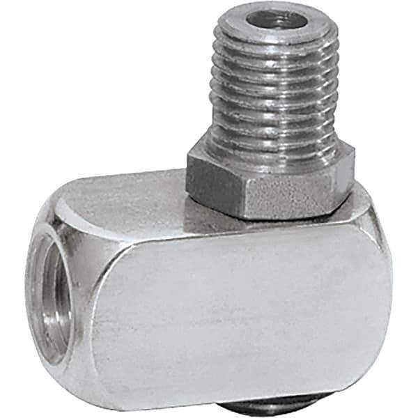 Dynabrade - 1/2 Male NPT Pneumatic Hose Single Pivot Fitting - Aluminum - Industrial Tool & Supply