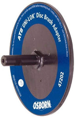 Osborn - 7/8" Arbor Hole to 3/4" Shank Diam Drive Arbor - For 10, 12 & 14" UNI LOK Disc Brushes, Attached Spindle, Flow Through Spindle - Industrial Tool & Supply