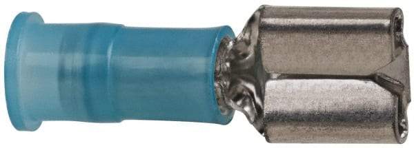 3M - 16 to 14 AWG, Nylon, Partially Insulated, Female Wire Disconnect - 1/4 Inch Wide Tab, Blue, RoHS 2011/65/EU Compliant - Industrial Tool & Supply