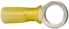 3M - 12-10 AWG Partially Insulated Crimp Connection Circular Ring Terminal - 3/8" Stud, Copper Contact - Industrial Tool & Supply