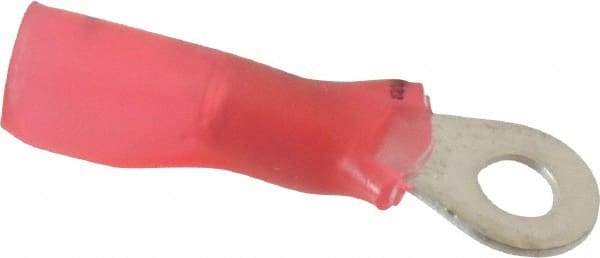 3M - 22-18 AWG Partially Insulated Crimp Connection Circular Ring Terminal - #6 Stud, Copper Contact - Industrial Tool & Supply