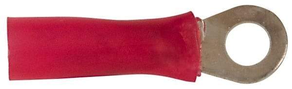 3M - 22-18 AWG Partially Insulated Crimp Connection Circular Ring Terminal - #8 Stud, Copper Contact - Industrial Tool & Supply