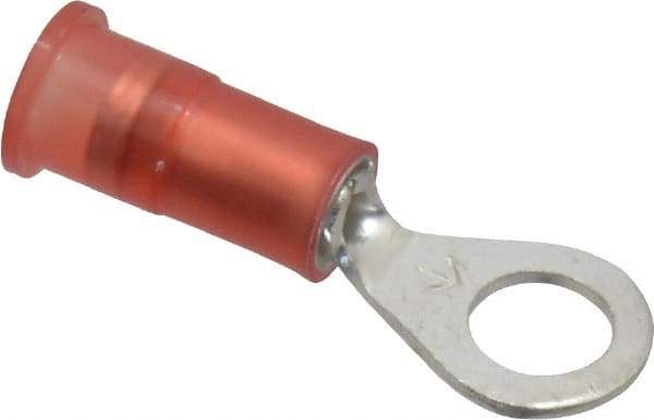 3M - 22-18 AWG Partially Insulated Crimp Connection Circular Ring Terminal - #10 Stud, Copper Contact - Industrial Tool & Supply