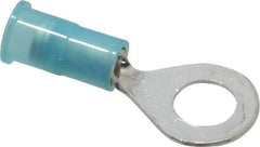 3M - 16-14 AWG Partially Insulated Crimp Connection Circular Ring Terminal - 1/4" Stud, Copper Contact - Industrial Tool & Supply