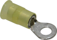 3M - 12-10 AWG Partially Insulated Crimp Connection Circular Ring Terminal - #10 Stud, Copper Contact - Industrial Tool & Supply