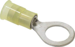 3M - 12-10 AWG Partially Insulated Crimp Connection Circular Ring Terminal - 3/8" Stud, Copper Contact - Industrial Tool & Supply