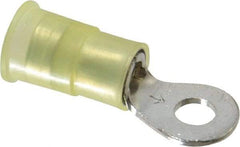 3M - 12-10 AWG Partially Insulated Crimp Connection Circular Ring Terminal - #8 Stud, Copper Contact - Industrial Tool & Supply