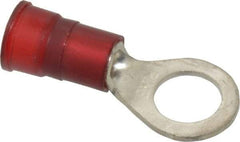 3M - 8 AWG Partially Insulated Crimp Connection Circular Ring Terminal - 3/8" Stud, Copper Contact - Industrial Tool & Supply
