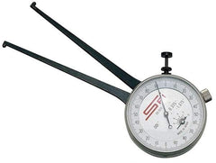 SPI - 50 to 75mm Inside Dial Caliper Gage - 0.025mm Graduation, 0.038mm Accuracy, 3-1/4" Leg Length, Ball Contact Points - Industrial Tool & Supply