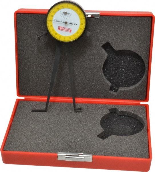 SPI - 1-1/2 to 2-1/2" Inside Dial Caliper Gage - 0.001" Graduation, 0.038mm Accuracy, 3-1/4" Leg Length, Ball Contact Points - Industrial Tool & Supply