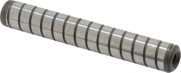Holo-Krome - 3/8" Diam x 2-1/2" Pin Length 4000 Alloy Steel Pull Out Dowel Pin - Black Luster Finish, C 47-58 & C 60 (Surface) Hardness, 1 Beveled & 1 Threaded End - Industrial Tool & Supply