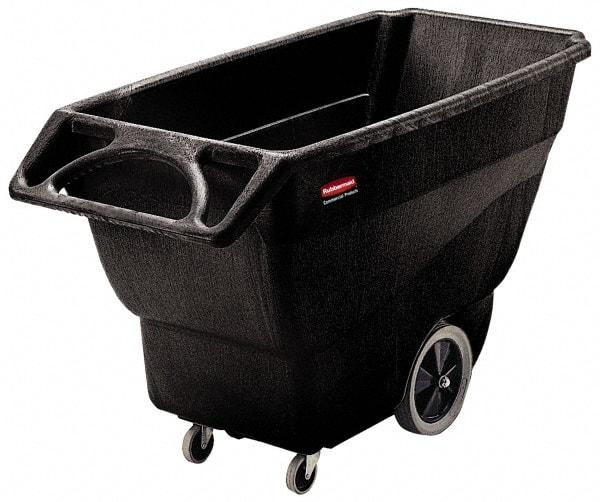 Rubbermaid - 600 Lb Load Capacity, 3/4 Cu Yd, Structural Foam Tilt Truck - 30-1/4" Wide x 64-1/2" Long x 38" High, Black - Industrial Tool & Supply